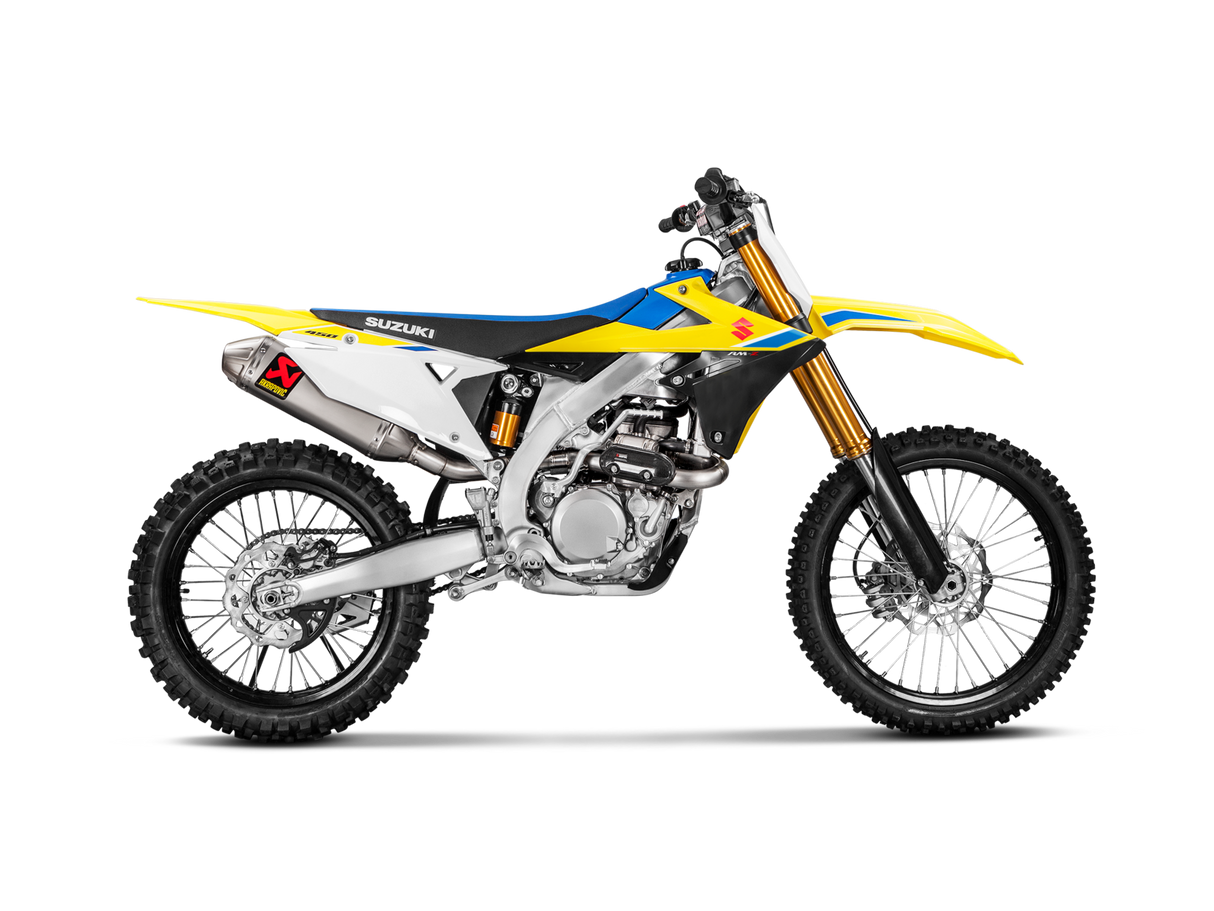 Akrapovic Evolution Line Titanium Exhaust System w/Titanium End Cap for Suzuki RM-Z 450 18-Up