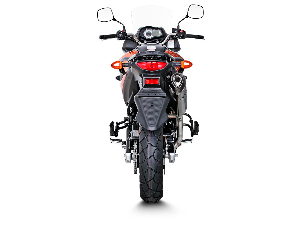 Akrapovic Slip-On Line Carbon Muffler System w/Carbon End Cap for Suzuki V-Strom 650 04-16