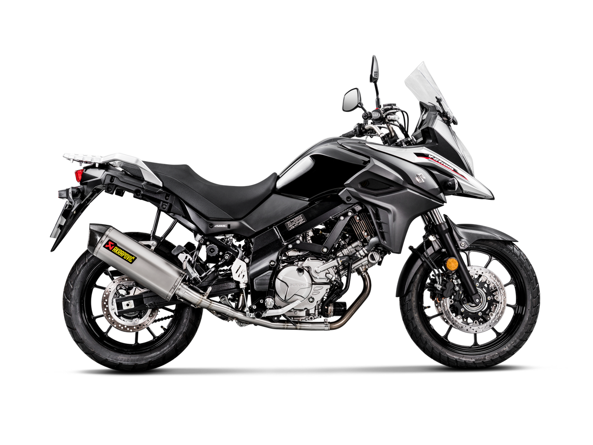 Akrapovic Racing Line Titanium Exhaust System w/Carbon End Cap for Suzuki V-Strom 650 17-Up