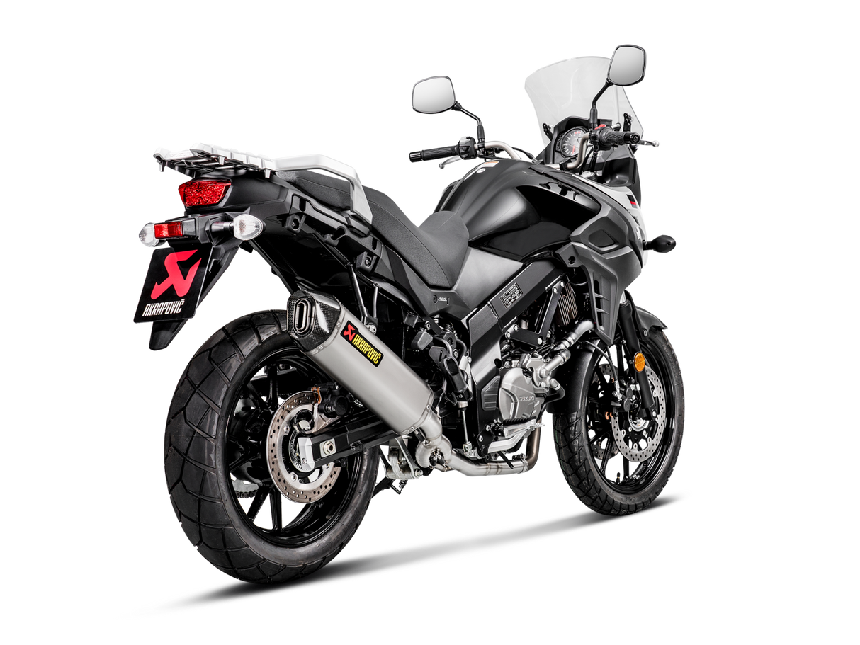 Akrapovic Racing Line Titanium Exhaust System w/Carbon End Cap for Suzuki V-Strom 650 17-Up