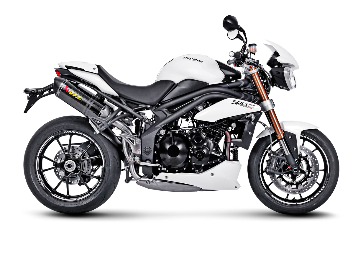 Akrapovic Slip-On Line Carbon Muffler System w/Carbon End Cap for Triumph Speed Triple 1050 11-15