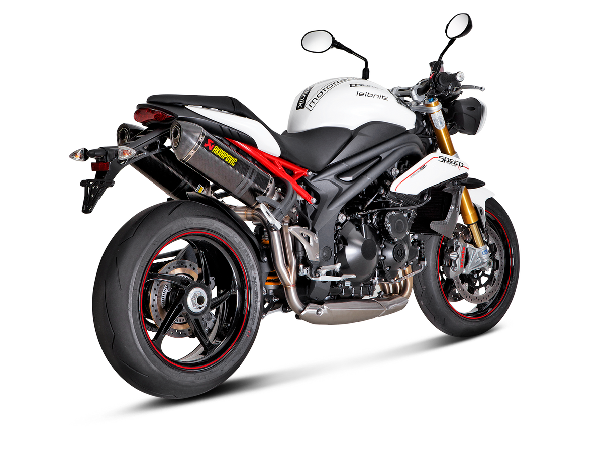 Akrapovic Slip-On Line Carbon Muffler System w/Carbon End Cap for Triumph Speed Triple 1050 11-15