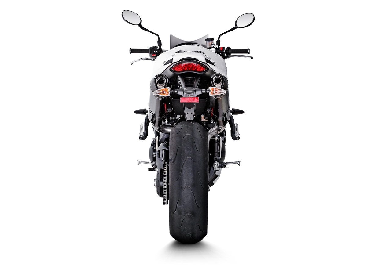 Akrapovic Slip-On Line Carbon Muffler System w/Carbon End Cap for Triumph Speed Triple 1050 11-15