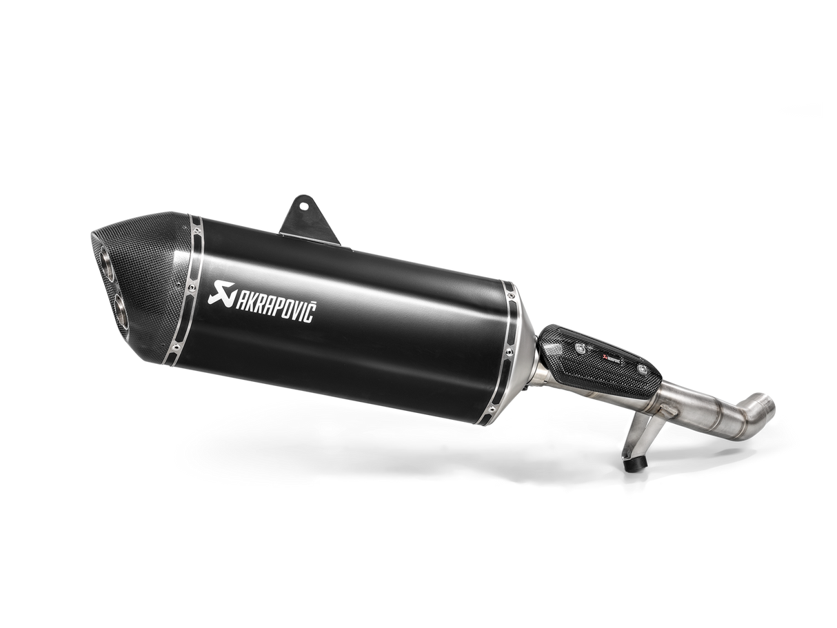 Akrapovic Slip-On Line Black Titanium Muffler System w/Carbon End Cap for Triumph Tiger 1200 GT/Rally 18-20