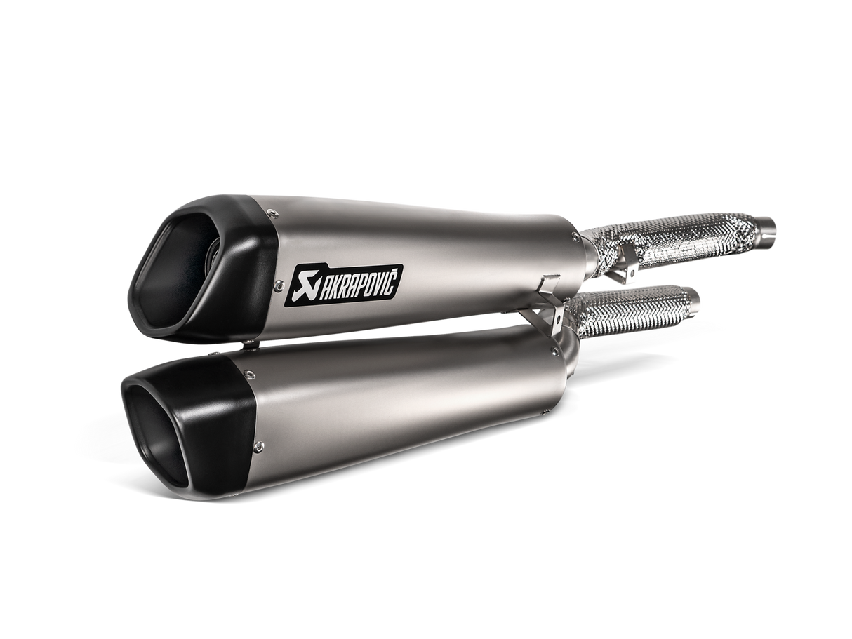 Akrapovic Slip-On Line Titanium Muffler System w/Black Titanium End Cap for Triumph Scrambler 1200 19-20