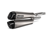 Akrapovic Slip-On Line Titanium Muffler System w/Black Titanium End Cap for Triumph Scrambler 1200 19-20