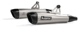 Akrapovic Slip-On Line Titanium Muffler System w/Black Titanium End Cap for Triumph Bonneville T100 17-20/T120 16-20