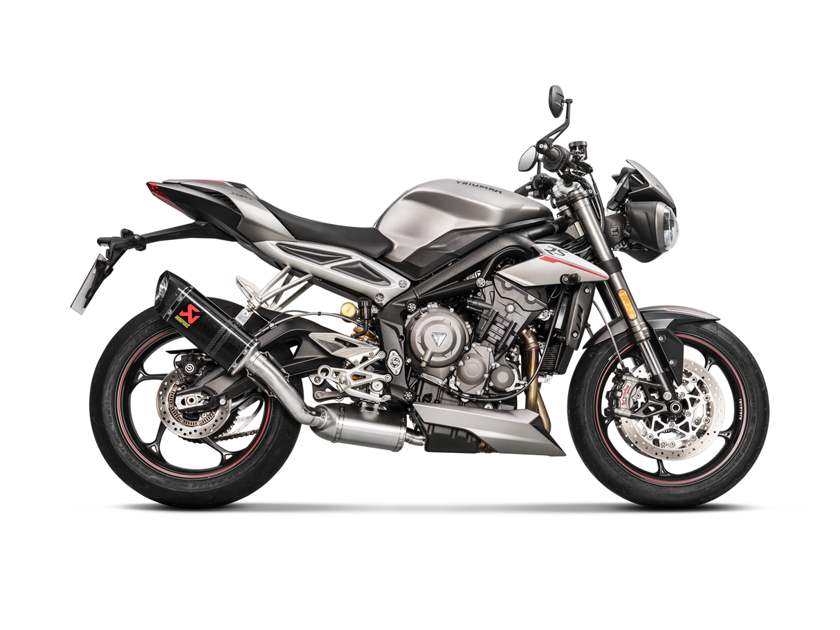 Akrapovic Slip-On Line Carbon Muffler System w/Carbon End Cap for Triumph Street Triple 765 S/R/RS 17-19