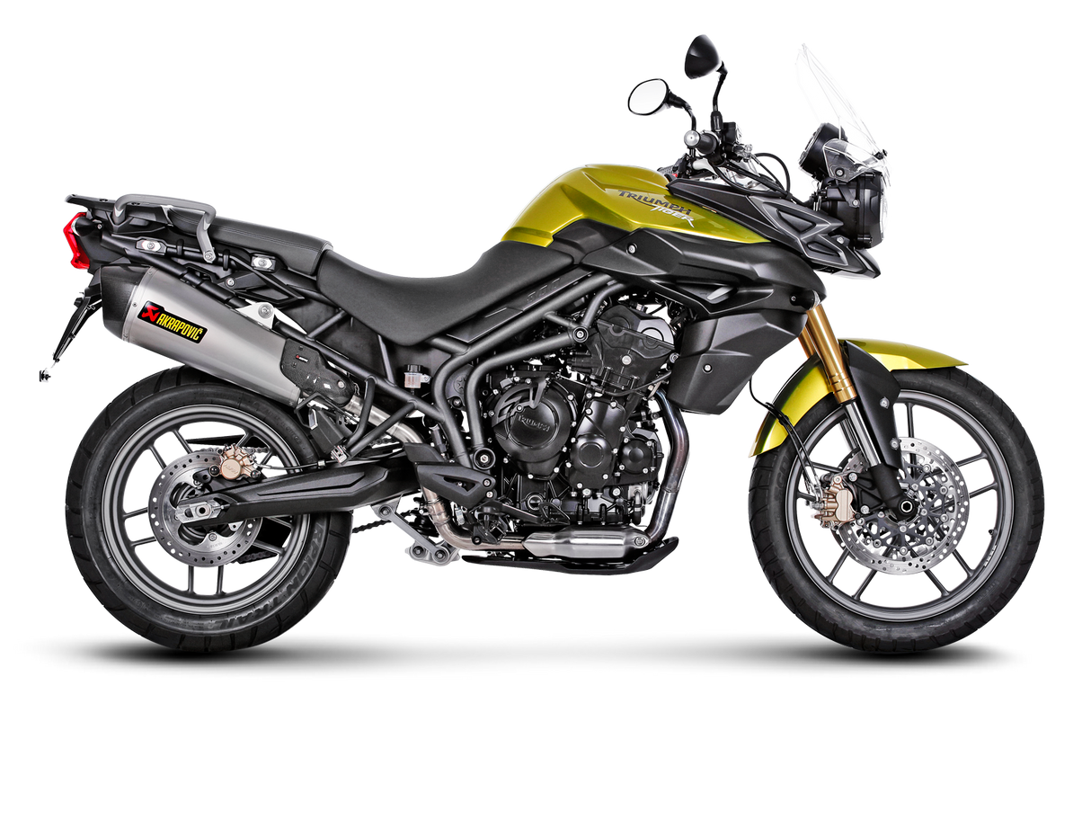 Akrapovic Slip-On Line Titanium Muffler System w/Carbon End Cap for Triumph Tiger 800 XC/XR/XRx/XCx/XRT/XCA 11-16