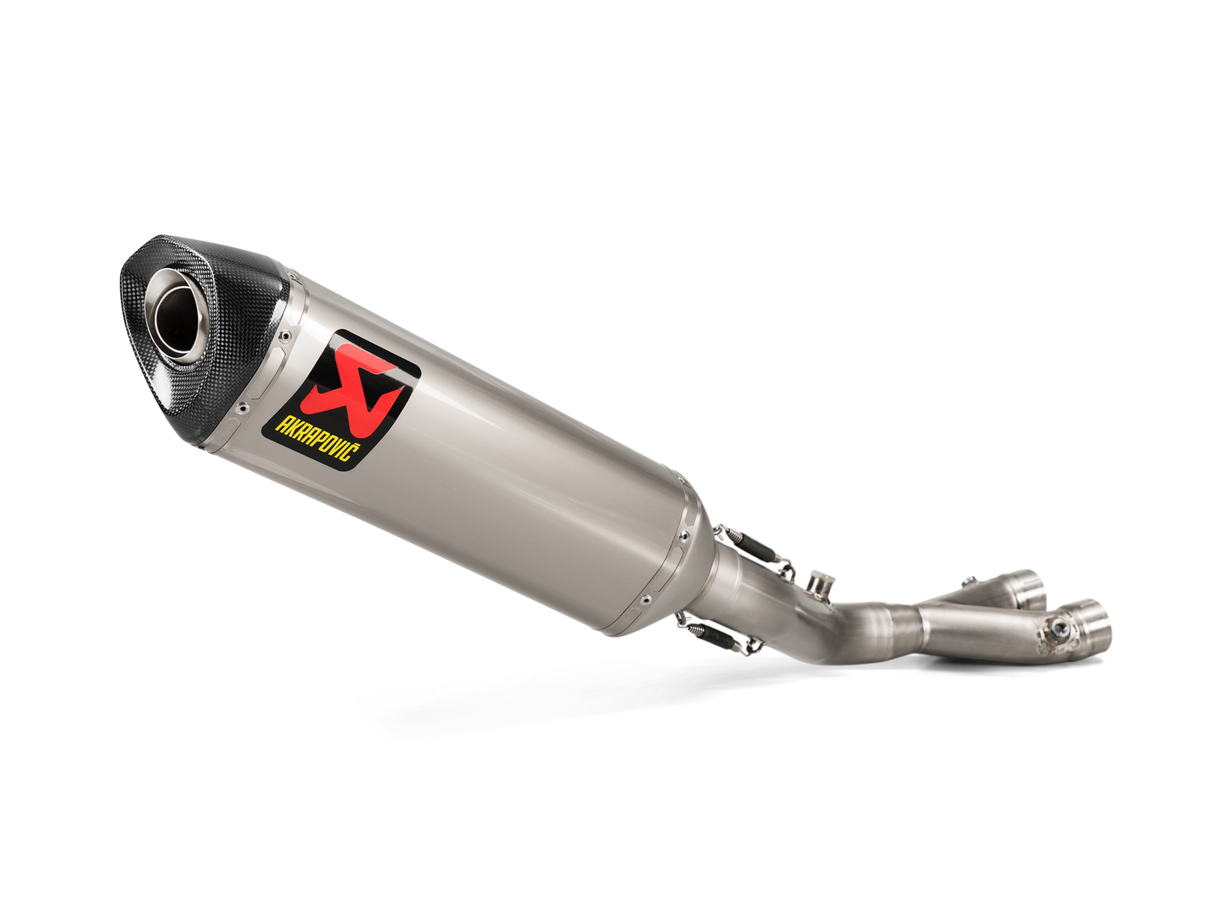 Akrapovic Slip-On Line Titanium Track Day Muffler System w/Carbon End Cap for Yamaha YZF-R1 20-21