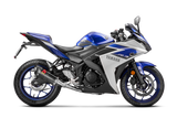 Akrapovic Racing Line Carbon Exhaust System w/Carbon End Cap for Yamaha YZF-R25 22-Up/YZF-R3 18-Up/MT-03 19-Up