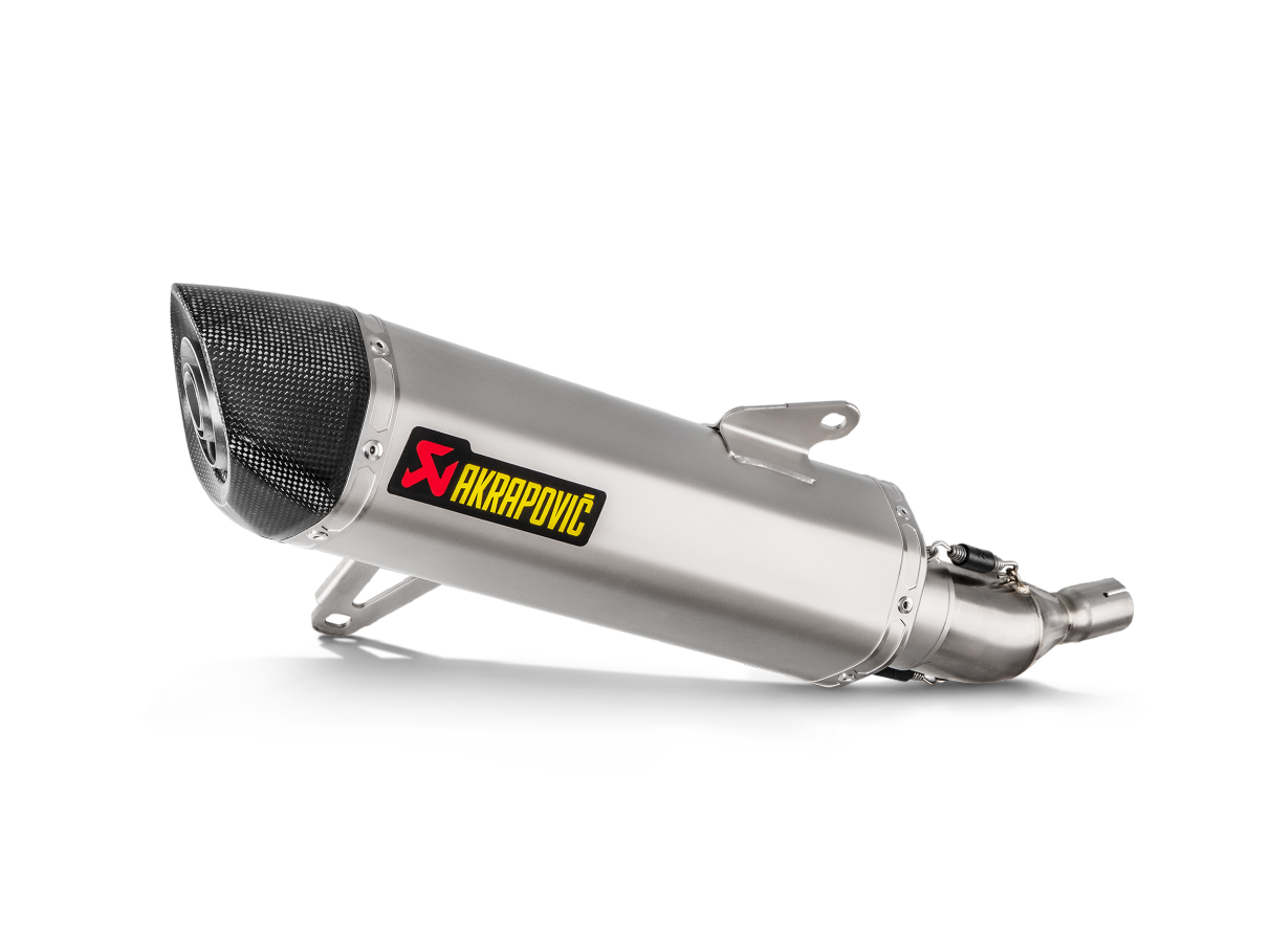 Akrapovic Slip-On Line Stainless Steel Muffler System w/Carbon End Cap for Yamaha XMAX 300 17-20