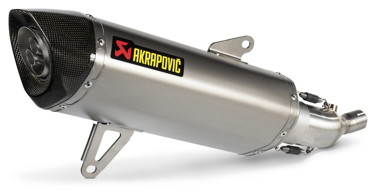 Akrapovic Slip-On Line Stainless Steel Muffler System w/Carbon End Cap for Yamaha Tricity 300 20-Up/X-Max 300 21-Up