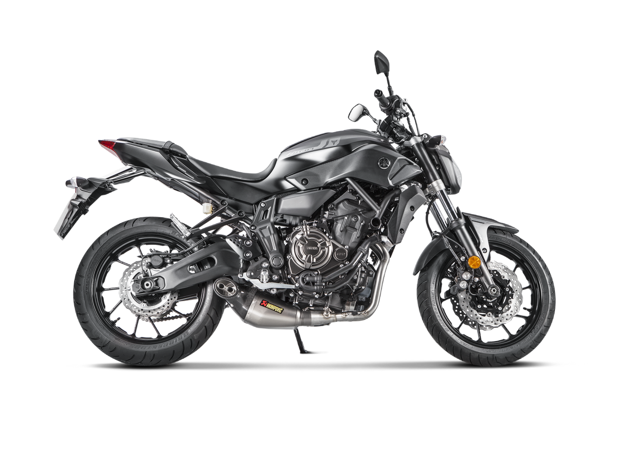 Akrapovic Racing Line Titanium Exhaust System w/Carbon End Cap for Yamaha MT-07/FZ-07 14-20/Tracer 700/GT 16-19/XSR 700/XTribute 16-20