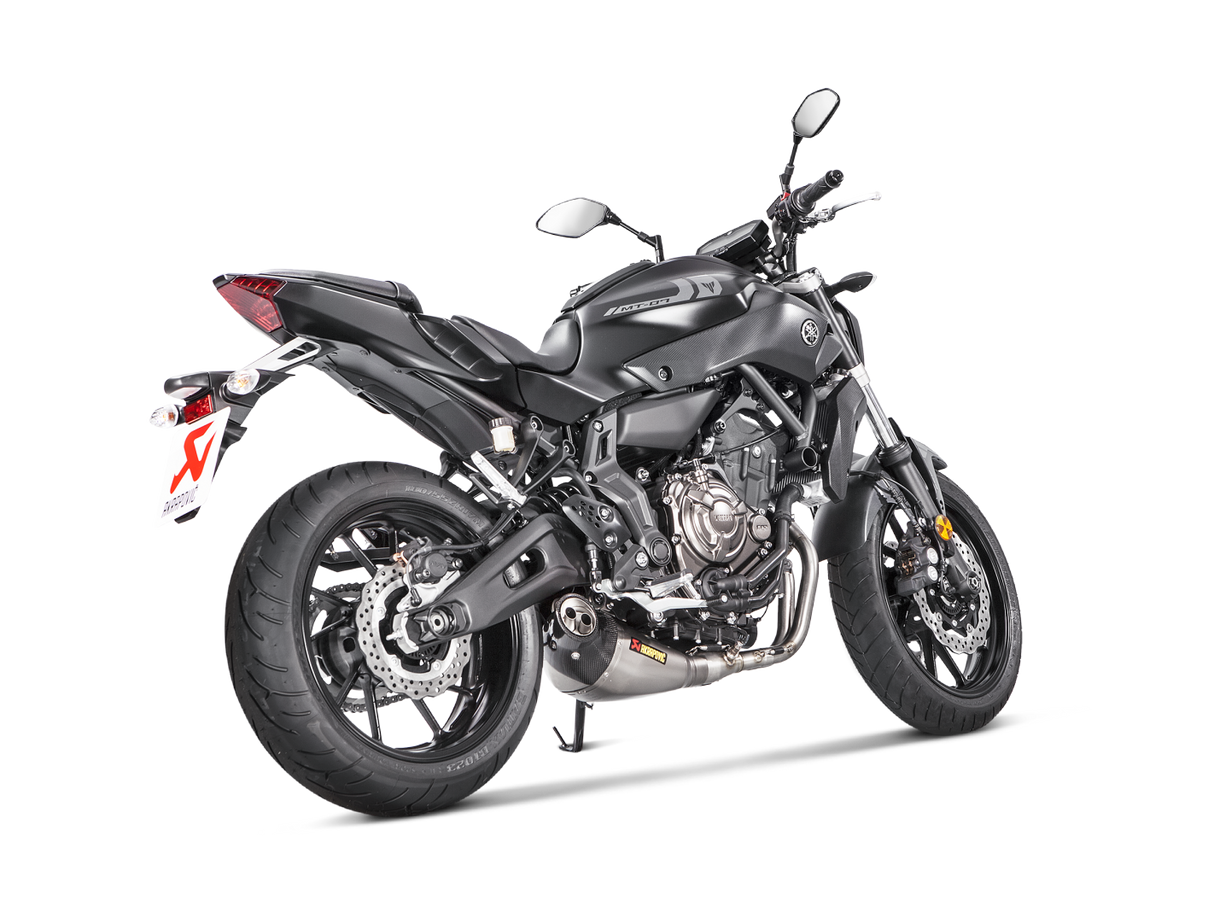 Akrapovic Racing Line Titanium Exhaust System w/Carbon End Cap for Yamaha MT-07/FZ-07 14-20/Tracer 700/GT 16-19/XSR 700/XTribute 16-20