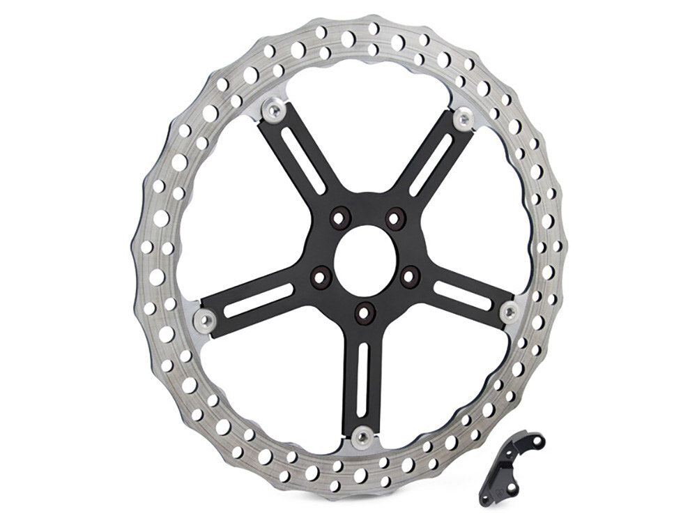 Arlen Ness AN-02-994 15" Left Front Jagged Big Brake Disc Rotor for Softail 15-17/Dyna 06-17