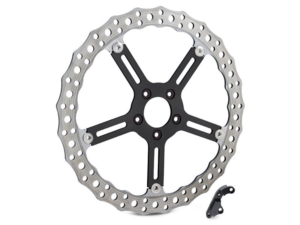 Arlen Ness AN-02-995 15" Right Front Jagged Big Brake Disc Rotor for Softail 15-17/Dyna 06-17