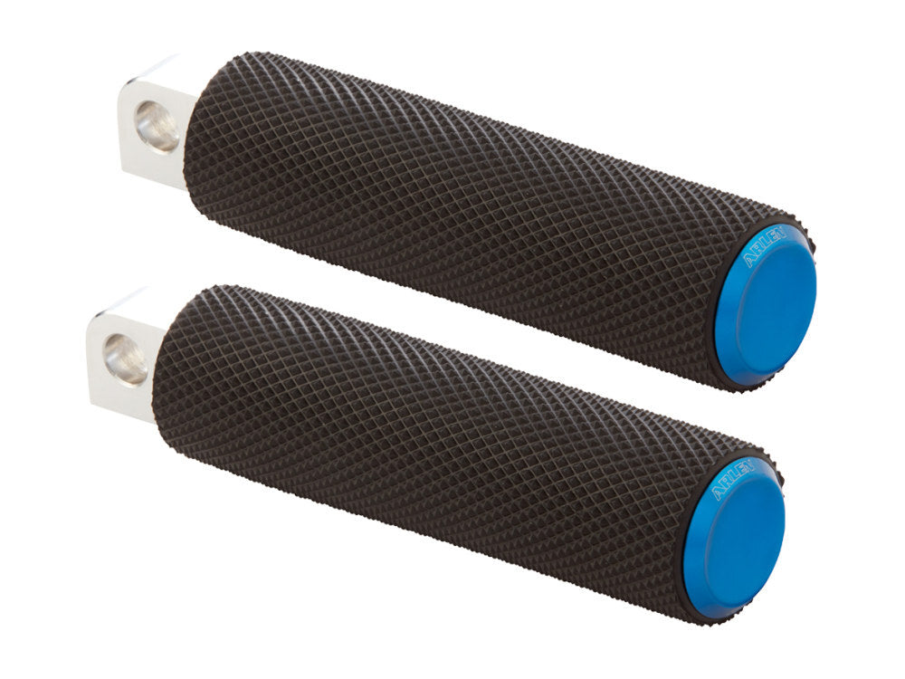 Arlen Ness AN-07-937 Knurled Fusion Footpegs Blue for H-D