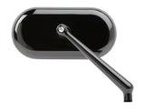 Arlen Ness AN-13-172 Forged Oval Mirror Black for Right Side