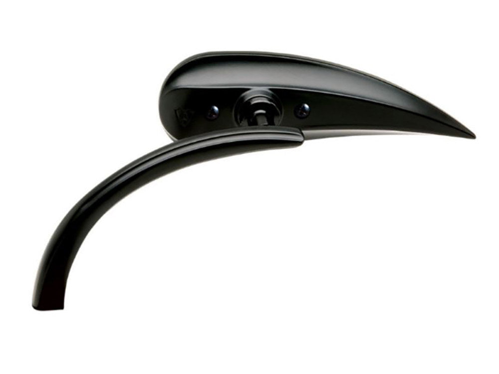 Arlen Ness AN-13-400 Rad II Teardrop Mirror Black for Left Side