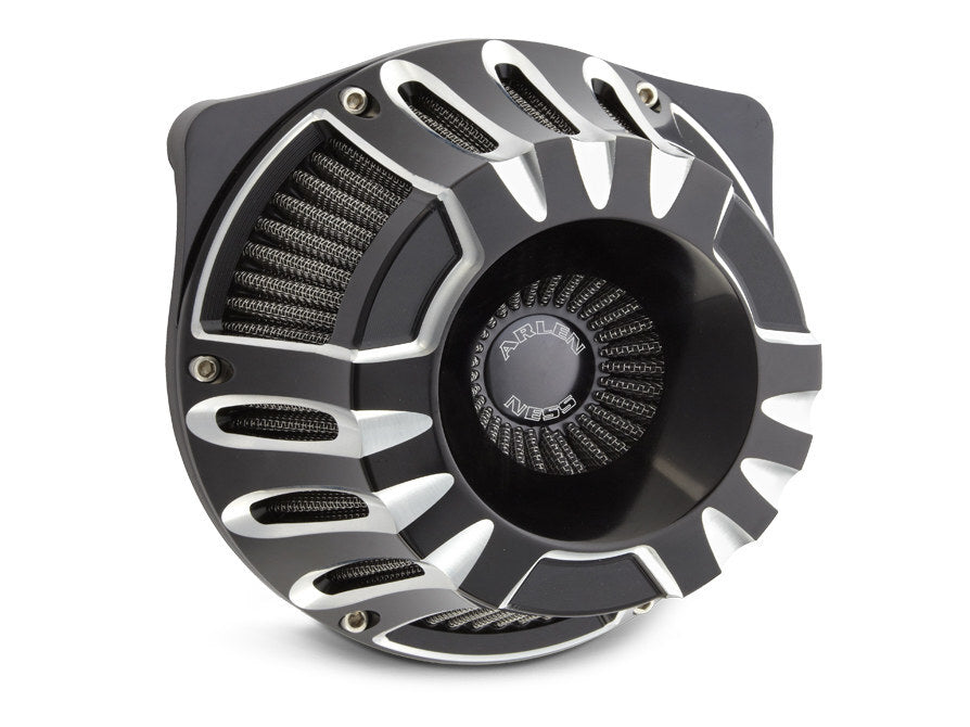 Arlen Ness AN-18-917 Deep Cut Air Cleaner Kit Black for Milwaukee-Eight Touring 17-Up/Softail 18-Up