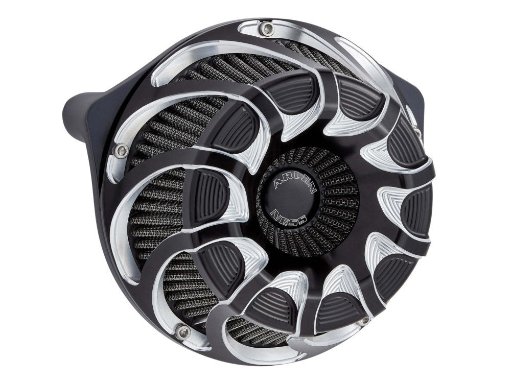 Arlen Ness AN-18-987 Drift Air Cleaner Kit Black Contrast Cut for Milwaukee-Eight Touring 17-Up/Softail 18-Up