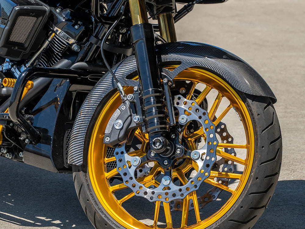 Arlen Ness AN-210-028 Carbon Wrapper Front Fender for Harley-Davidson CVO Touring 23-Up/Street Glide/Road Glide 24-Up/Touring 25-Up w/19" Front Wheel
