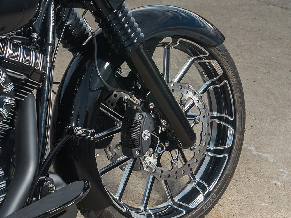 Arlen Ness AN-210-037 Real Steel Rapper Front Fender for Harley-Davidson CVO Touring 23-Up/Street Glide/Road Glide 24-Up/Touring 25-Up w/21" Front Wheel