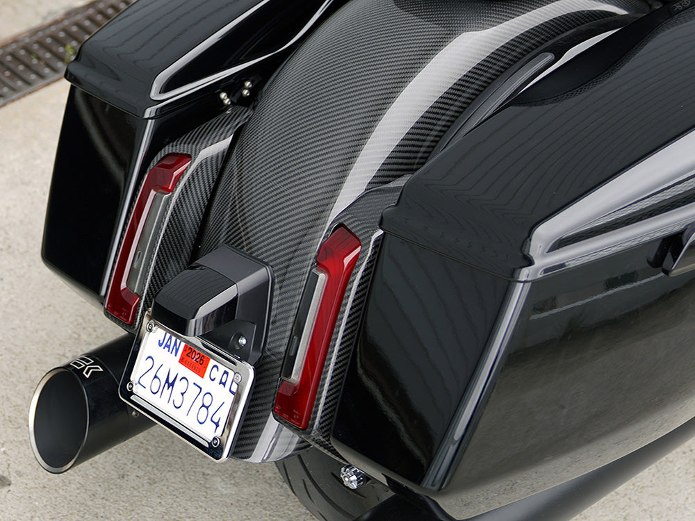 Arlen Ness AN-220-000 Carbon Rear Light Pods Gloss Finish for Harley-Davidson CVO Touring 23-Up/Street Glide/Road Glide 24-Up/Touring 25-Up