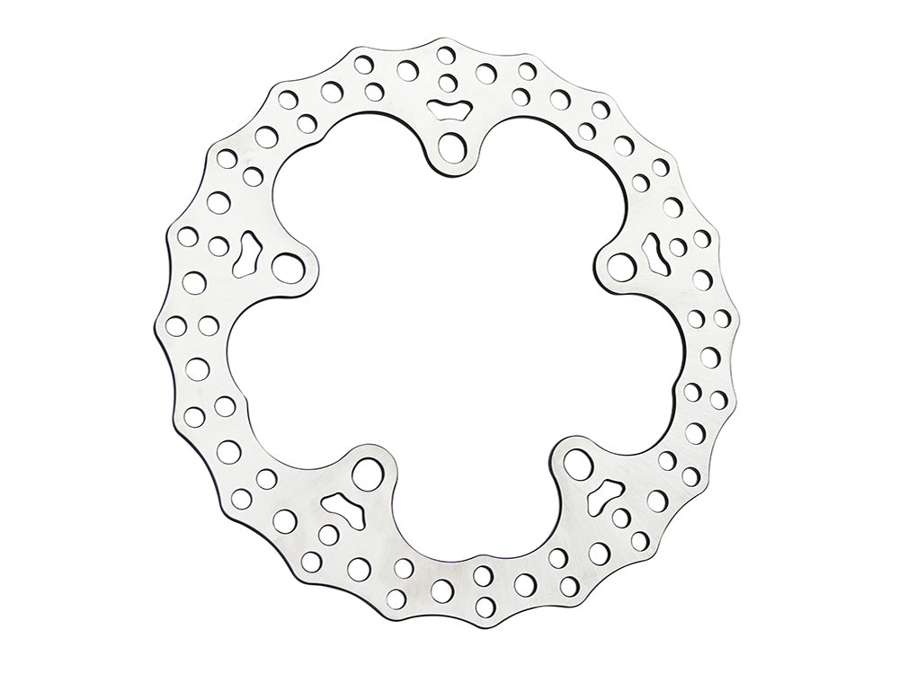 Arlen Ness AN-300-079 12.6" Front Jagged Disc Rotor Stainless Steel for Touring 24-Up w/OEM Wheel and Spoke Mounted 320mm Rotors