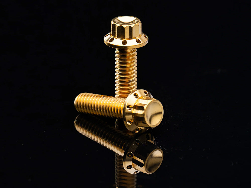 Arlen Ness AN-300-931 Titanium 12-Point Primary Cover Bolt Kit Gold for Harley-Davidson Softail 18-Up w/Non-240 Tyre