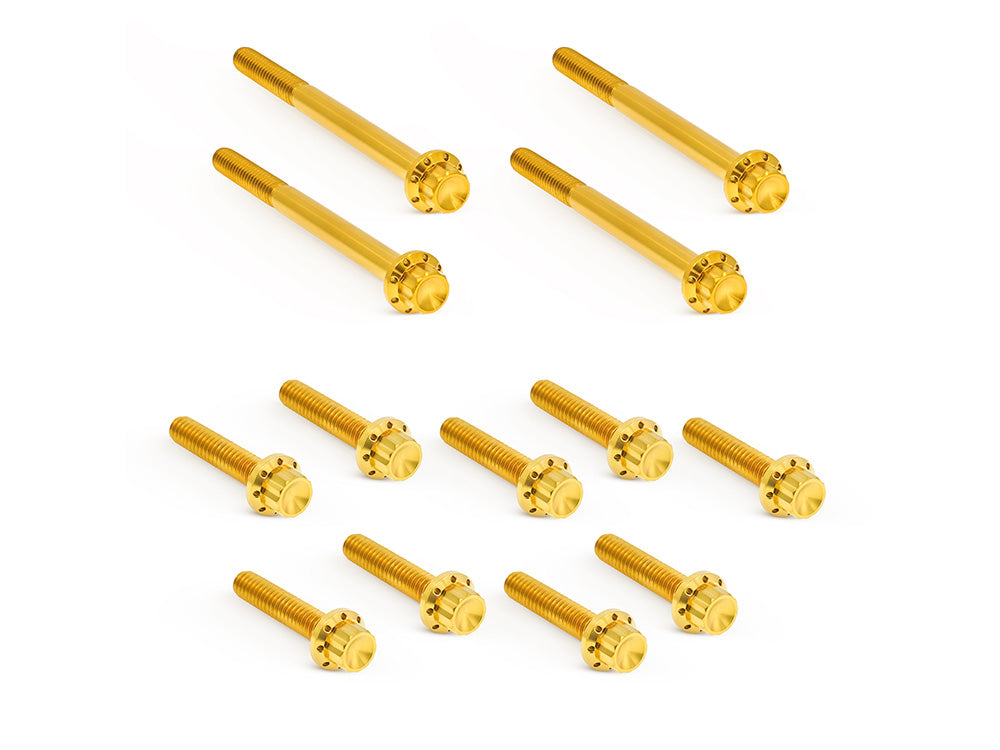 Arlen Ness AN-300-931 Titanium 12-Point Primary Cover Bolt Kit Gold for Harley-Davidson Softail 18-Up w/Non-240 Tyre