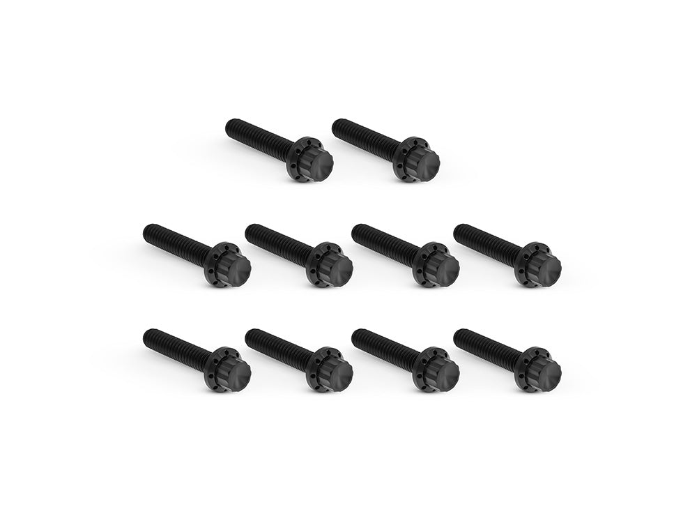 Arlen Ness AN-300-987 Titanium 12-Point Cam Cover Bolt Kit Black for Harley-Davidson Twin Cam 99-17 Models