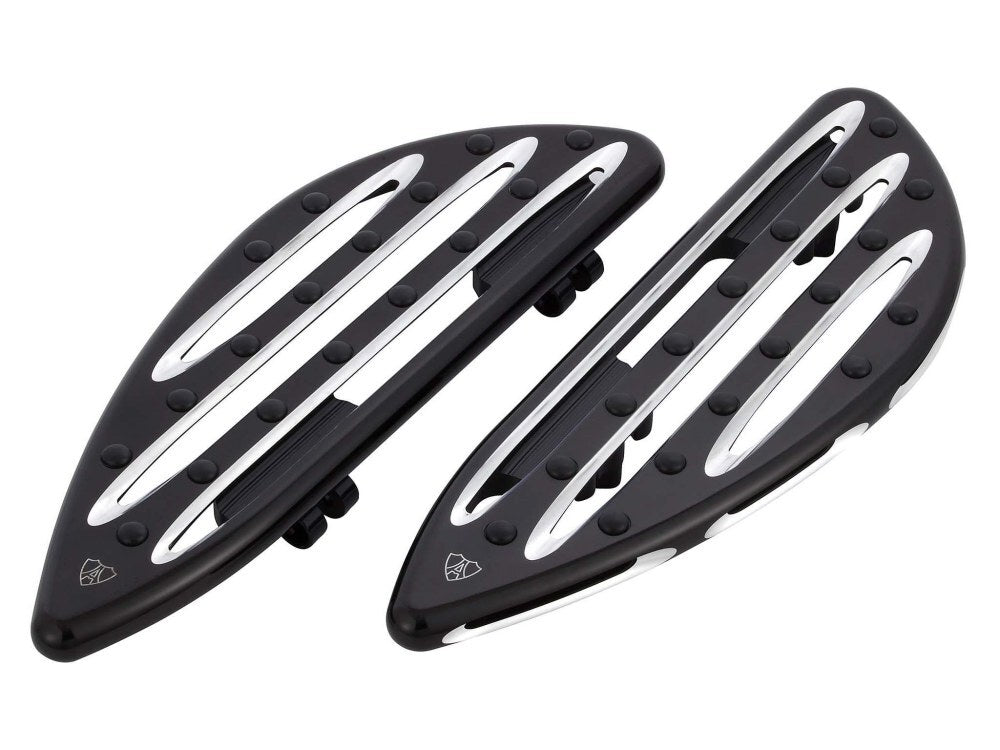 Arlen Ness AN-410-003 Deep Cut Front Floorboards Black for FL Softail 18-Up