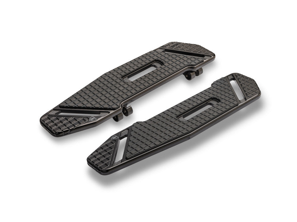 Arlen Ness AN-410-020 SpeedLiner Front Floorboards Black for Touring 82-Up/FL Softail 86-17