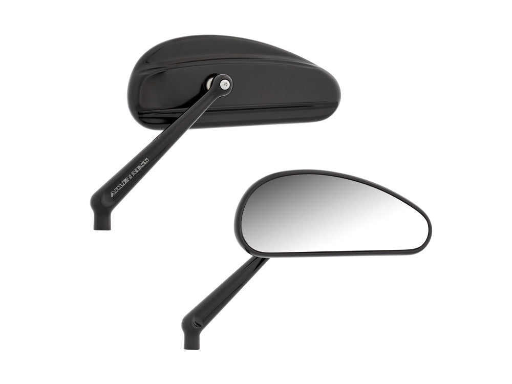 Arlen Ness AN-510-026 DownDraft Mirrors Black (Left & Right Set)