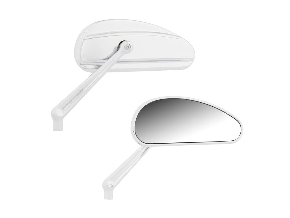 Arlen Ness AN-510-027 DownDraft Mirrors Chrome (Left & Right Set)