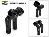 Arlen Ness AN-520-051 7" Method Kickback Risers Black for 1" Handlebar