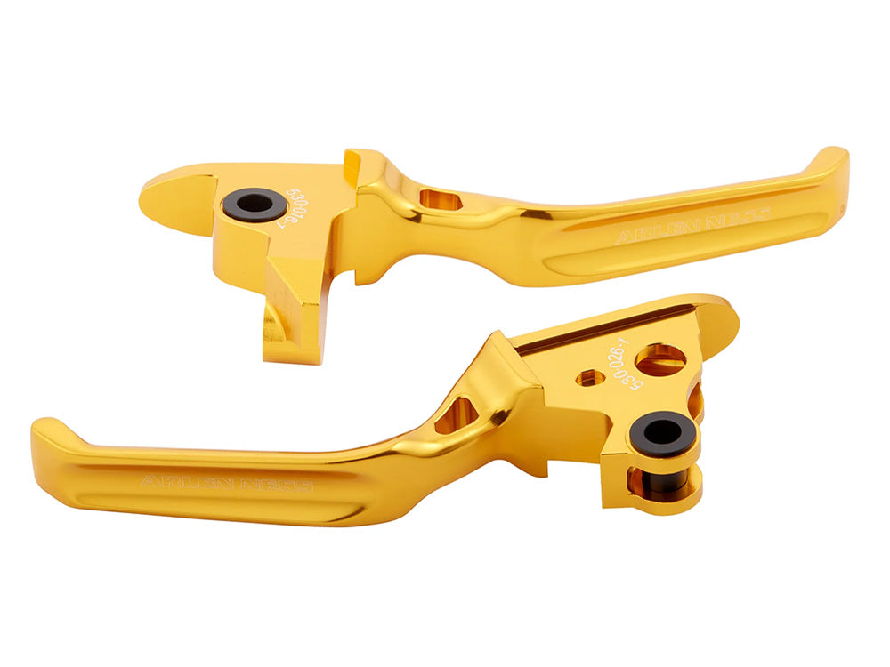 Arlen Ness AN-530-029 Method Levers Gold for Harley-Davidson Softail 18-24