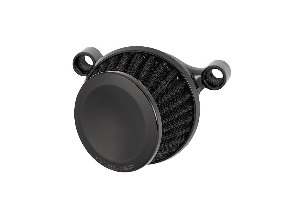 Arlen Ness AN-600-024 Mini 22 Degree Air Cleaner Kit Black for Big Twins 99-17 w/CV Carb or Cable Operated Delphi EFI