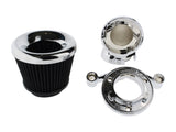 Arlen Ness AN-600-031 Velocity 90 Degree Air Cleaner Kit Chrome Fits Twin Cam 08-17 w/Throttle-by-Wire