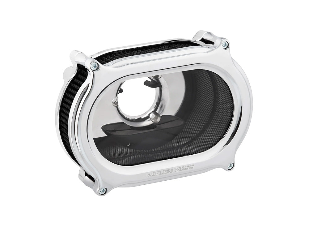 Arlen Ness AN-600-213 Method Oval Performance Air Cleaner Kit Chrome for Harley-Davidson CVO Touring 23-Up/Street Glide/Road Glide 24-Up/Touring/Softail 25-Up