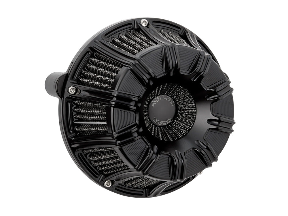 Arlen Ness AN-600-220 10-Gauge Air Cleaner Kit Black for Harley-Davidson CVO Touring 23-Up/Street Glide/Road Glide 24-Up/Touring/Softail 25-Up