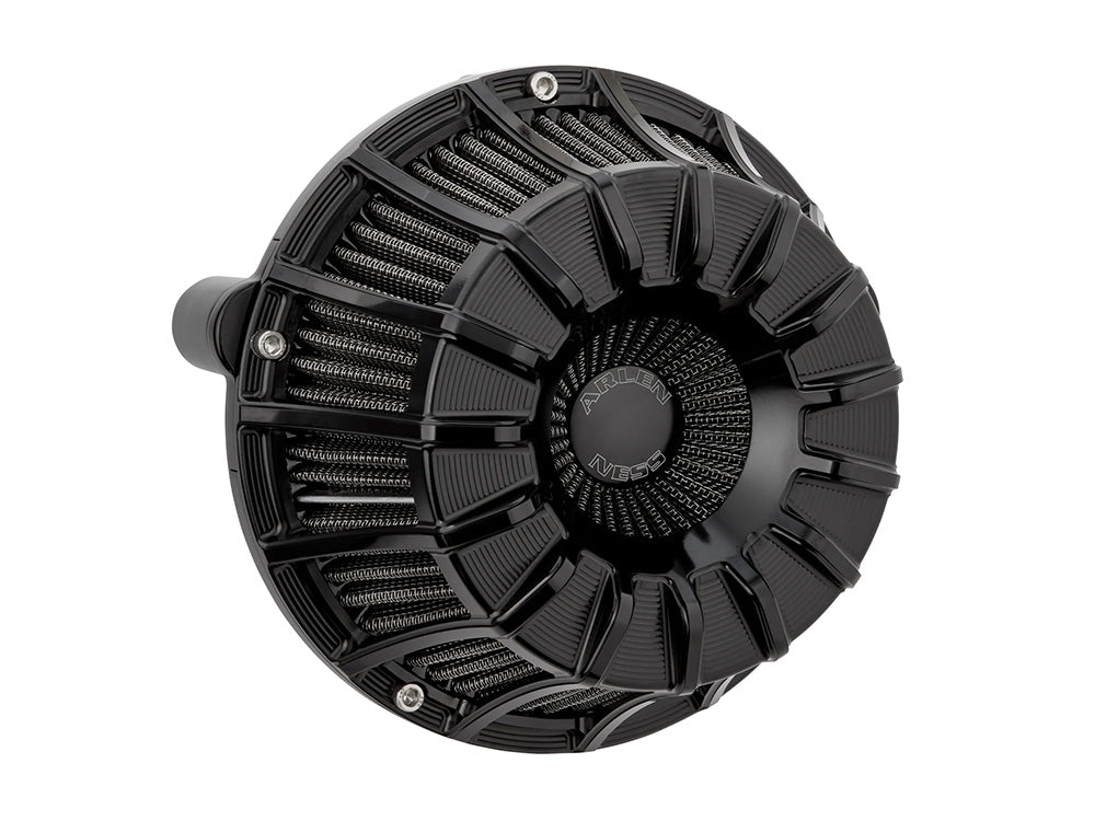 Arlen Ness AN-600-223 15-Spoke Air Cleaner Kit Black for Harley-Davidson CVO Touring 23-Up/Street Glide/Road Glide 24-Up/Touring/Softail 25-Up