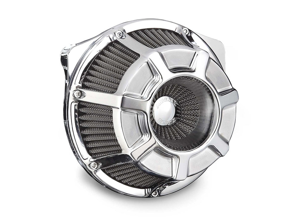 Arlen Ness AN-600-226 Beveled Air Cleaner Kit Chrome for Harley-Davidson CVO Touring 23-Up/Street Glide/Road Glide 24-Up/Touring/Softail 25-Up