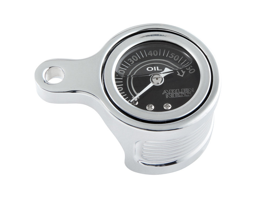 Arlen Ness AN-610-100 Method Oil Pressure Gauge Chrome for Milwaukee-Eight Touring 17-Up/Softail 18-Up