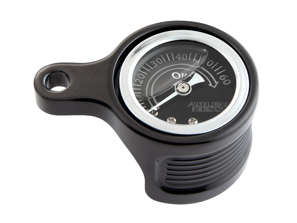 Arlen Ness AN-610-101 Method Oil Pressure Gauge Black for Milwaukee-Eight Touring 17-Up/Softail 18-Up