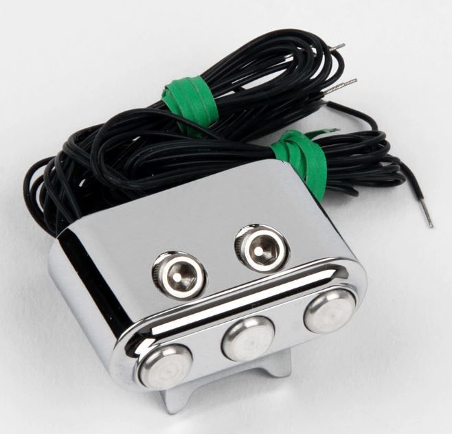 Arlen Ness 08-704 Chrome 3 Button Switch Block Retro