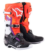 Alpinestars 2023 Tech 10 Black/Fluro Red/Fluro Orange/White Boots