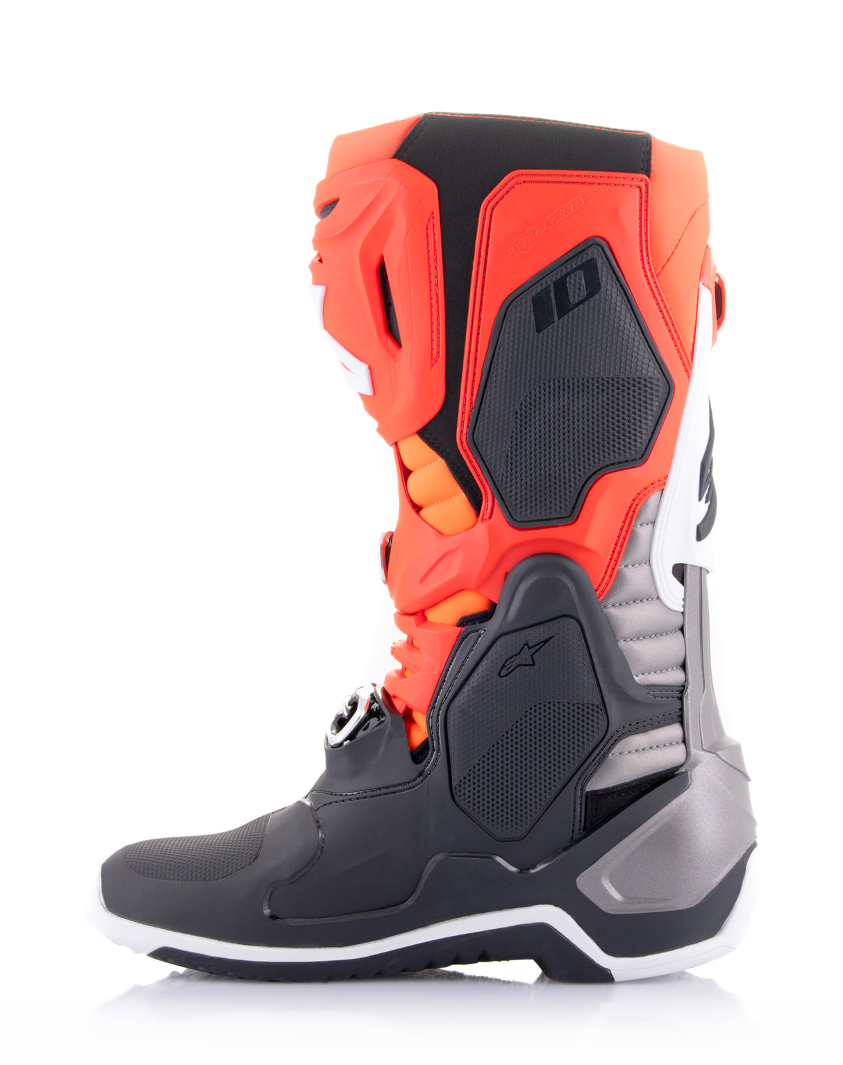 Alpinestars 2023 Tech 10 Black/Fluro Red/Fluro Orange/White Boots